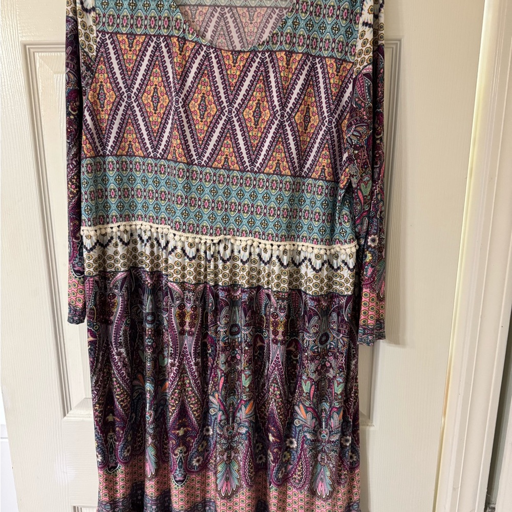 Bohemian Multicolor Patterned Dress